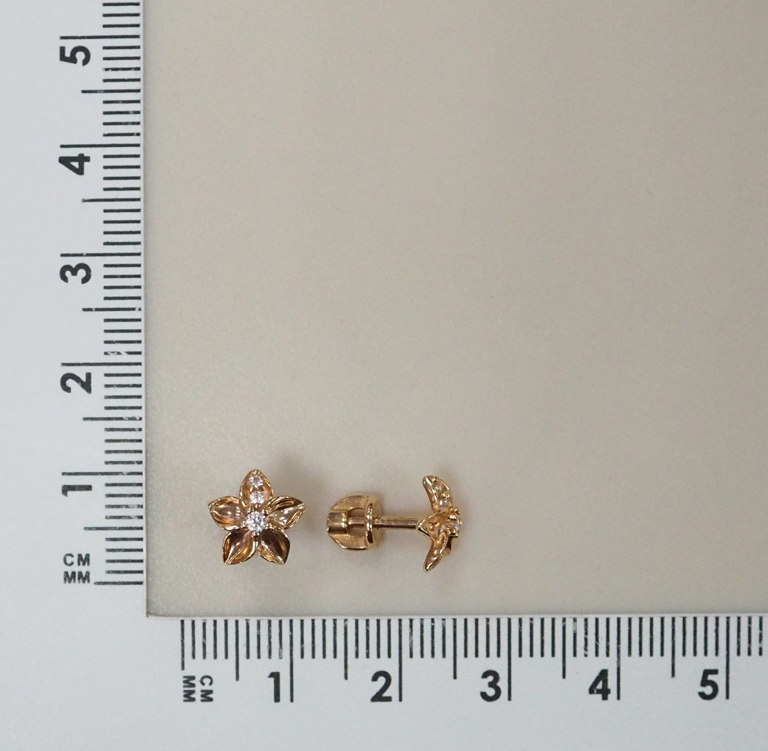 Серебряные серьги-пусеты 925 пробы; вставки 6 Фианит бесцв.;